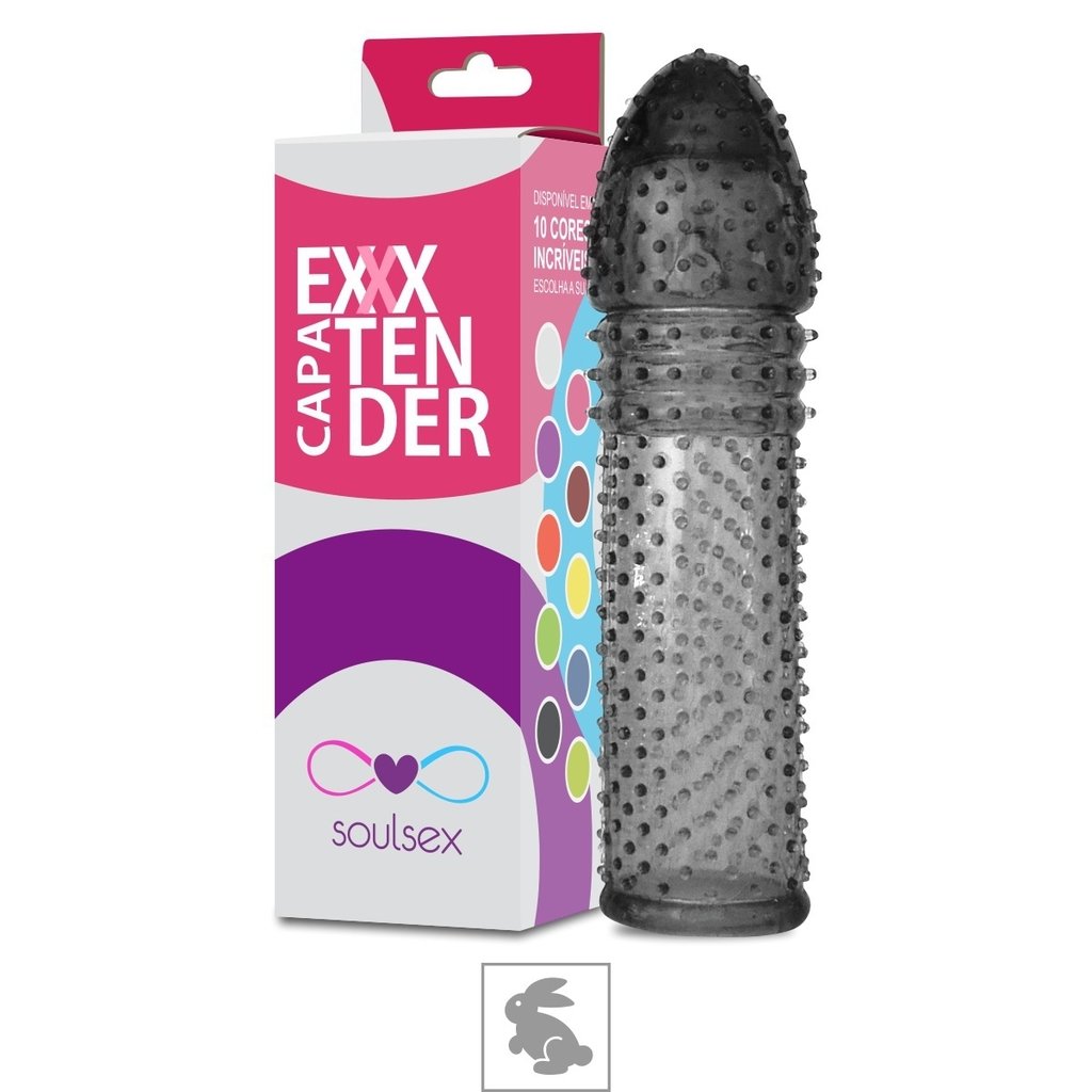 EXTENDER CAPA PENIANA PRETO TRANSPARENTE 15CM SOULSEX - Donne Felici